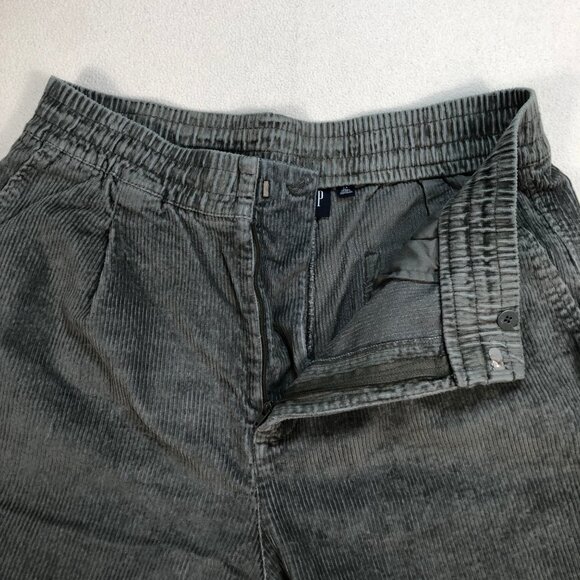 Gap‎ Corduroy Pants Women's L 32x30 Gray Vintage Flight High Rise Joggers Tall - Picture 5 of 16